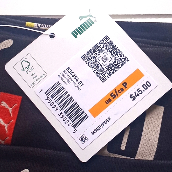 Puma Brand Love Printed Leggings-Small #1644 - Picture 6 of 14